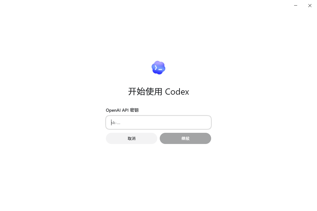 Codex 输入 OpenAI API Key